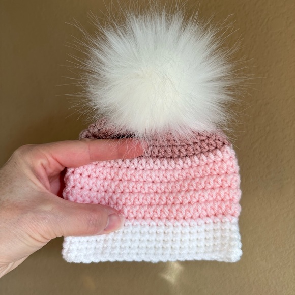 Newborn Spring Time Pink on Pink Baby Hat - Picture 4 of 6